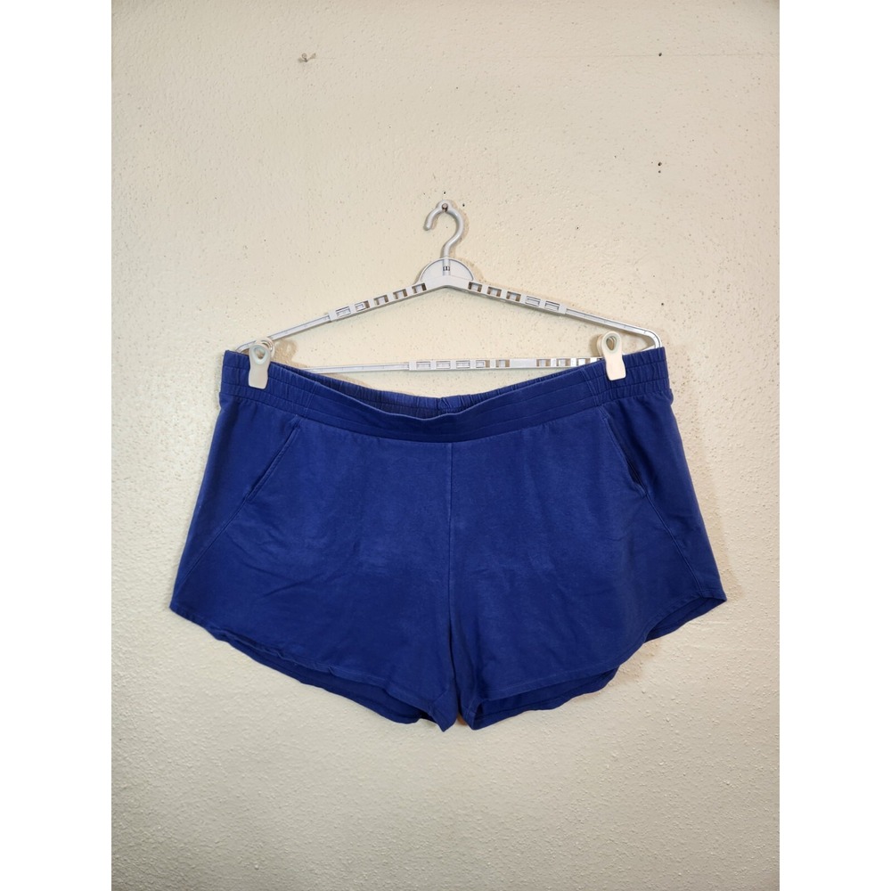 All in Motion Athletic Shorts Blue Womens 4X Plus Size Cotton Spandex Pockets